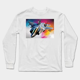 F-35 Fighter in Flight Long Sleeve T-Shirt